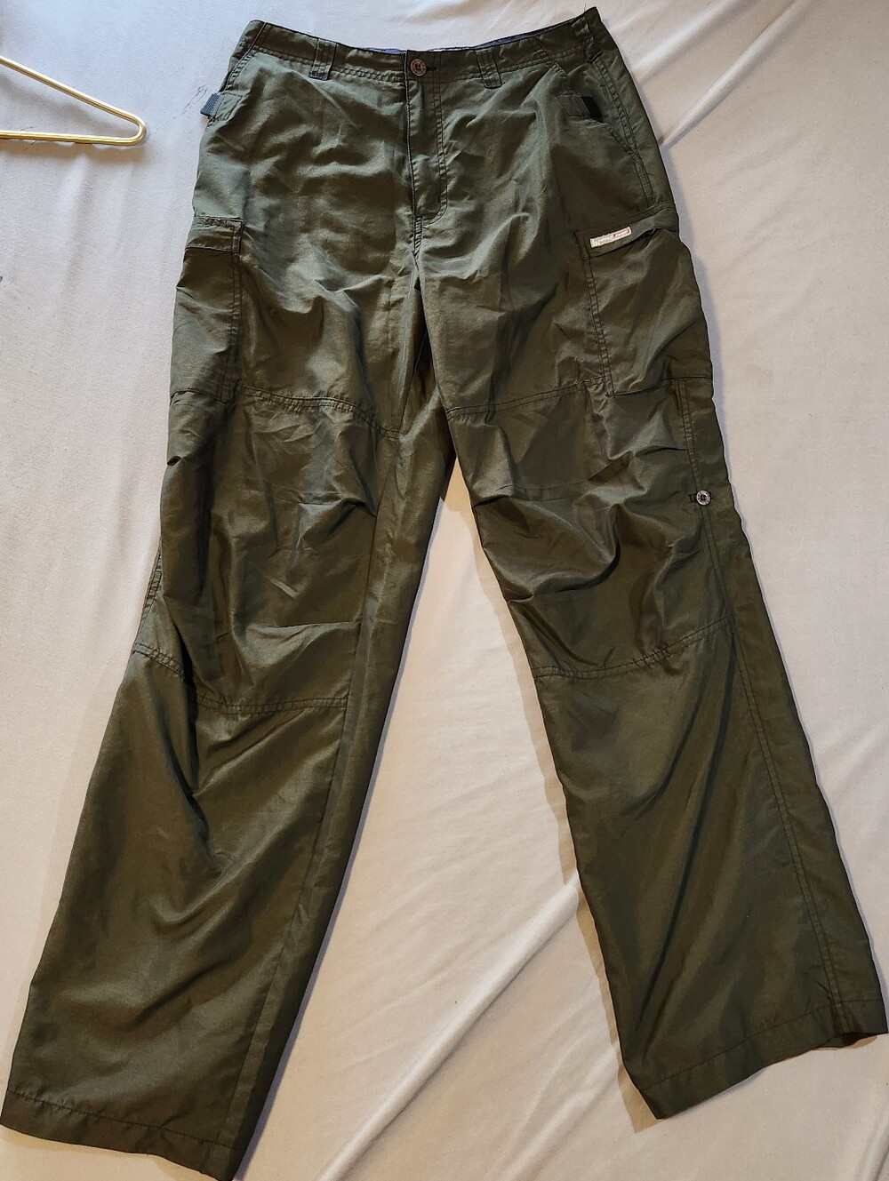 Point Zero Men's Cargo Pants in Olive Green Survivalist Hiking Hunting Fishing